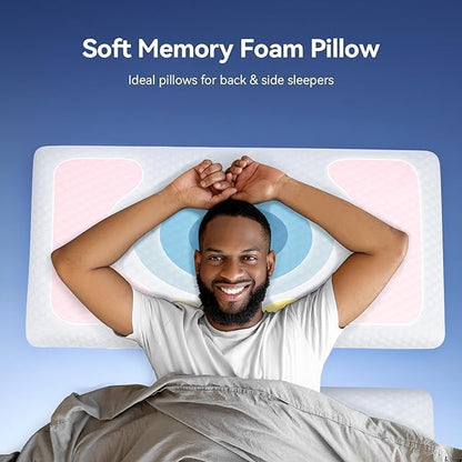 inight Memory Foam Pillows King Size Set of 2, King Size Pillows 2 Pack, King Pillows for Side Sleepers & Back Sleepers, Oeko-tex & CertiPUR-US-King Size (Pack of 2)