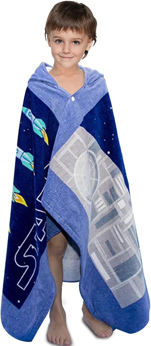 Wowelife Kids Beach Towels, Hooded Towels for Kids, Poncho Towel Wrap, Premium 100% Cotton Soft and Breathable, Extra Large 50"x30", Multi Use for Bath Pool Beach Swim Bathroom