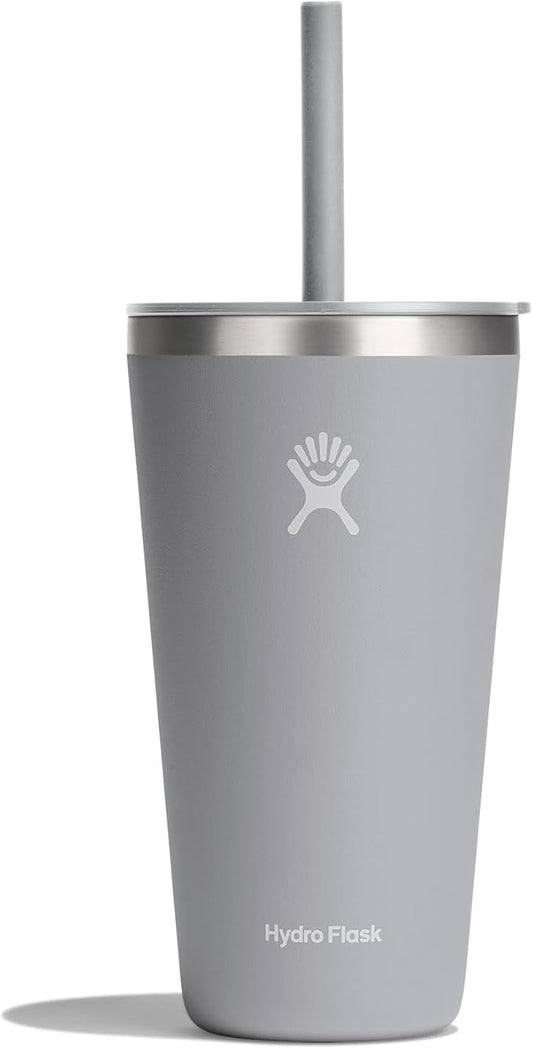 Hydro Flask Travel Tumbler Stainless Steel Vacuum Insulated Tumbler with Lid and Straw for Cold Water and Drinks for Sports, School, Work, Car, Travel, Weekends