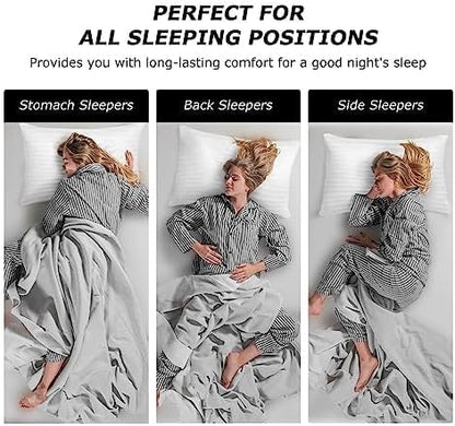 Pillows King Size Set of 2, Soft Down Alternative Bed Pillows for Sleeping, King Pillows 2 Pack for Back, Stomach or Side Sleepers, Cooling Fluffy Hotel Pillows, Machine Washable