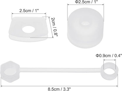 PATIKIL Silicone Spill Stopper for Straw Cup 2.0 40oz/ 30oz, Set of 12 Tumbler Accessories Including 4 Straw Cover Cap, 4 Square Spill Stopper and 4 Round Leak Stopper, Clear