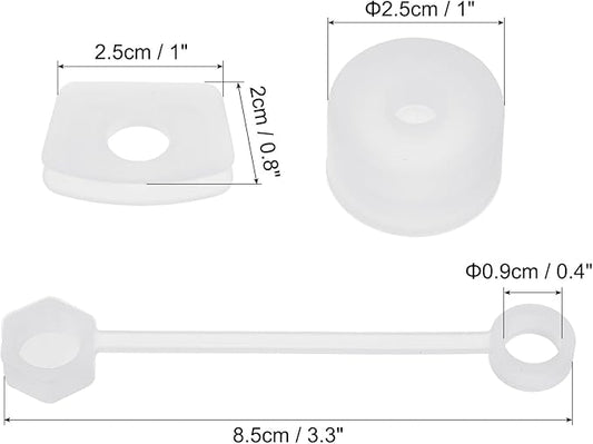 PATIKIL Silicone Spill Stopper for Straw Cup 2.0 40oz/ 30oz, Set of 12 Tumbler Accessories Including 4 Straw Cover Cap, 4 Square Spill Stopper and 4 Round Leak Stopper, Clear