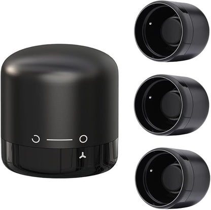 Wine Bottle Stoppers, 4-Pack - Reusable, Leak-Proof Wine Sealers Keep Wine Fresh, 100% Effective