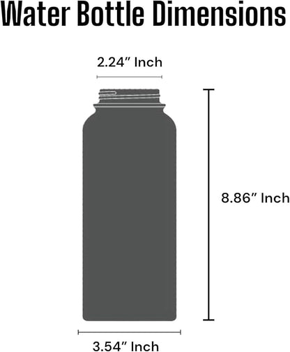 Water Bottle, Insulated water bottle, Stainless steel water bottle for kids men women Sports water bottle 32 oz Water bottle with straw Insulated Flask (Gradient Blue)