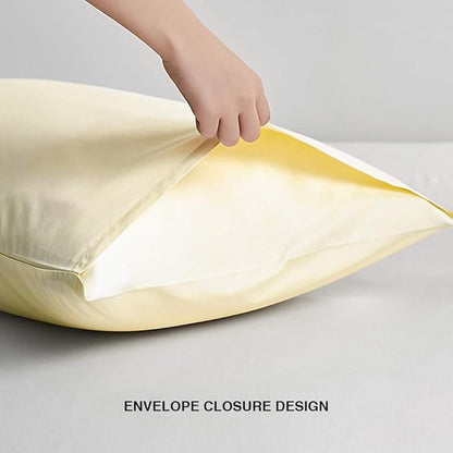 Toddler Pillowcase Set of 2 PC 600 TC 100% Egyptian Cotton Toodler 14x20 Inch Small Travel Pillow Case Envelope Closer Decorative Soft Cozy Travel Kids Nursery Preschool Pillow Cases, Ivory Solid