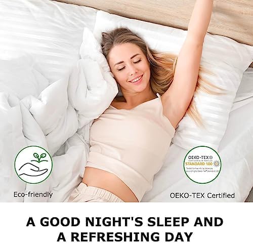 Pillows King Size Set of 2, Soft Down Alternative Bed Pillows for Sleeping, King Pillows 2 Pack for Back, Stomach or Side Sleepers, Cooling Fluffy Hotel Pillows, Machine Washable