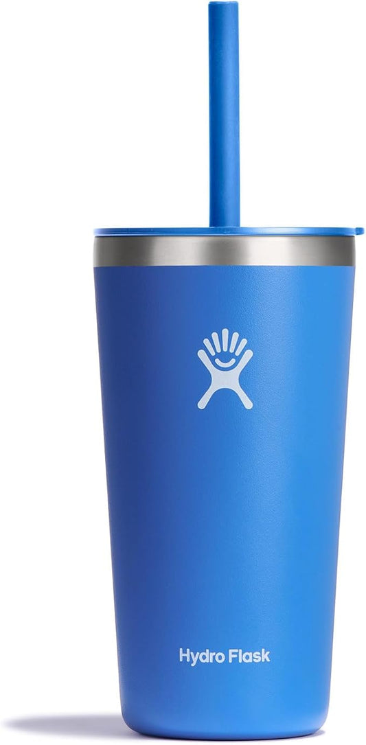 Hydro Flask Travel Tumbler Stainless Steel Vacuum Insulated Tumbler with Lid and Straw for Cold Water and Drinks for Sports, School, Work, Car, Travel, Weekends