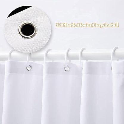 MESHELLY Boho Mid Century Shower Curtain 60Wx72H Abstract Modern Sun Minimalist Arch Simple Geometric Bathroom Curtain Beige Brown Bath Curtain Cloth Fabric Bathroom Accessories Decor with 12 Hooks