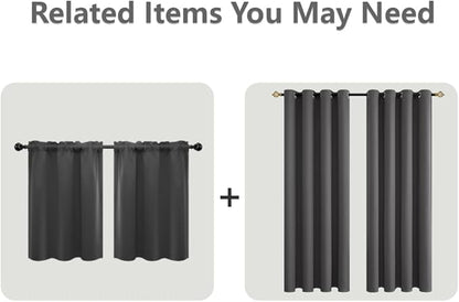 Mrs.Naturall Ceiling to Floor Length Curtains 96 Inches Long,Blackout Room Darkening Thermal 8 FT Foot 8FT Curtains for Living Room Bedroom 96 Inch Length 2 Panel Set,Dark Grey