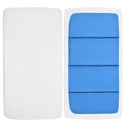 Nap Mat Cover 19" x 45" x 4" Fit for ECR4Kids Everyday Folding Rest Mat, Super Soft & Breathable Microfiber Baby Nap Mat Sheet for Preschool or Day Care, Boys and Girls, White