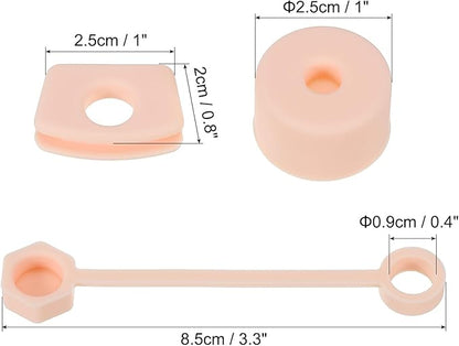 PATIKIL Silicone Spill Stopper for Straw Cup 2.0 40oz/ 30oz, Set of 12 Tumbler Accessories Including 4 Straw Cover Cap, 4 Square Spill Stopper and 4 Round Leak Stopper, Pink