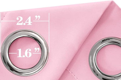 Mrs.Naturall Kids Curtains for Bedroom,Blackout Curtains for Girls Room Princess Nursery,2 Panels,45 Inch Length,Light Pink