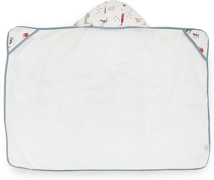Little Unicorn Cotton Muslin & Terry Hooded Towel, Larger Size 1-6 Years (Farmyard)