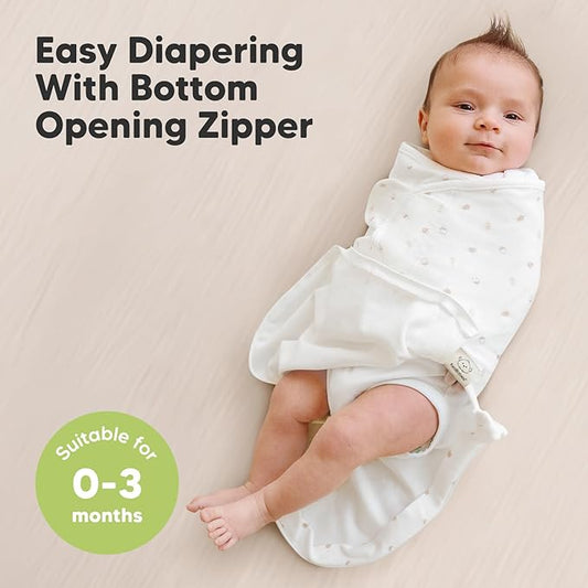 Baby Swaddle Sleep Sacks with Zipper - 3-Pack Newborn Swaddle Sack, Baby Swaddles Sleep Sack 0-3 Months, Wearable Blanket Baby, Baby Swaddle Blanket Wrap, Swaddle Sack, Easy Change Swaddle (Forest)