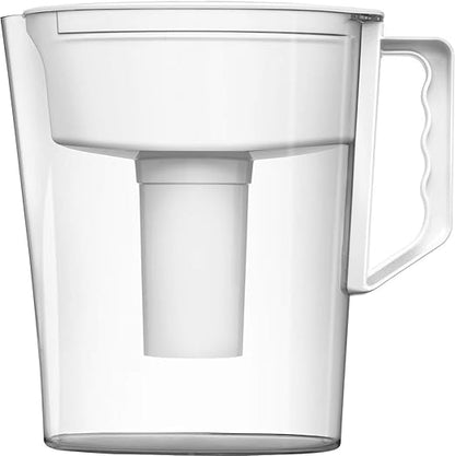 Britas Water Filter, Slim 5 Cup Capacity with 4 Filters (1 Pitcher with 4 Filter Pack)