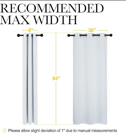 NICETOWN Easy Care Solid Thermal Insulated Grommet Room Darkening Curtains/Drapes for Bedroom (2 Panels, 42 by 84, Light Grey-Greyish White)