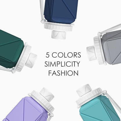 SPECIAL MADE Collapsible Water Bottles Cups Leakproof Valve Reusable BPA Free Silicone Foldable Travel Water Bottle Cup for Gym Camping Hiking Travel Sports Lightweight Durable