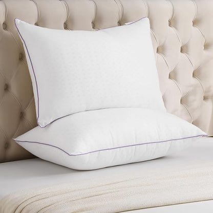 JOLLYVOGUE Pillows King Size Set of 2, Bed Pillows Set of 2, Cooling and Supportive Pillows with Super Soft Down Alternative Fill, Luxury Fluffy Hotel Quality for Side, Back, and Stomach Sleepers