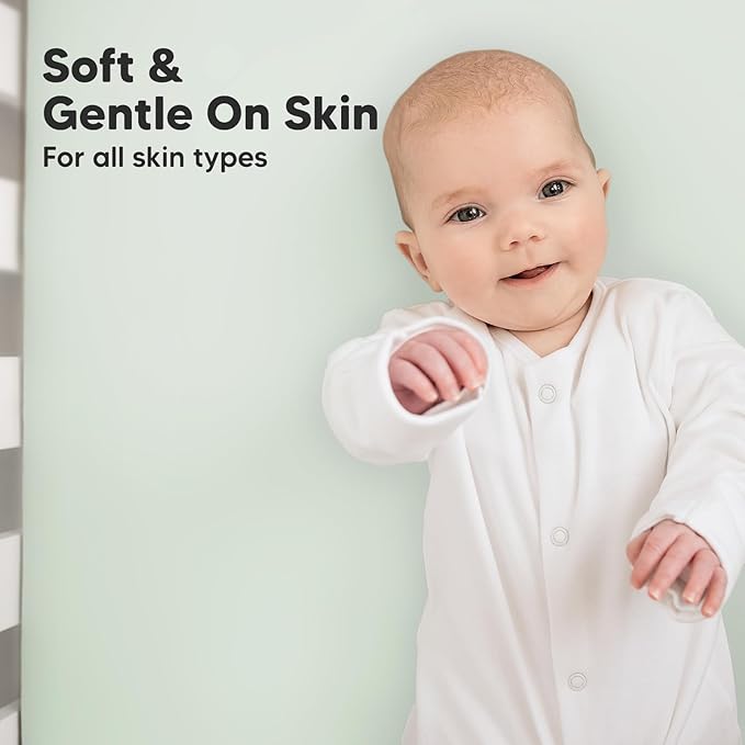 2-Pack Organic Crib Sheets for Boys, Girls - Jersey Fitted Crib Sheet, Baby Crib Sheets Neutral, Crib Mattress Sheet, Cotton Crib Sheets, Breathable Crib Sheet, Baby Mattress Sheets (Cove)