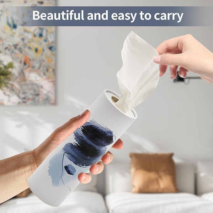 Car Tissue Holder car Tissue with Facial Tissues 4PK Car Tissues Cylinder for Car Box Container for Car Cup Holder