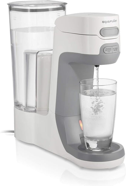 Hamilton Beach AquaFusion Electric Countertop Water Purifier & Filter 64 oz. Pitcher, Compatible with Flavor Capsules, White (87320)
