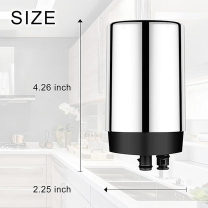 Faucet Water Filter Replacement for Brita®Faucet Filter，Brita® FR-200, FF-100 Replacement Filter-3 piece,silvery。