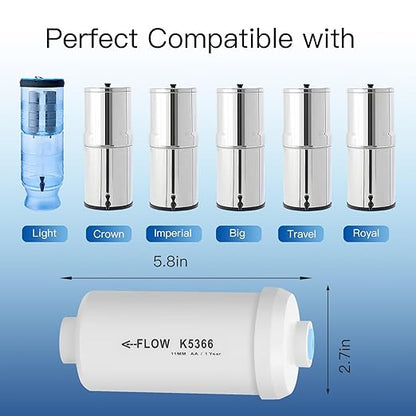 Fluoride Filters, Replacement for Berkey® PF-2® Fluoride Filters, Berkey® Gravity Filtration System and King Tank Series (Pack of 4)