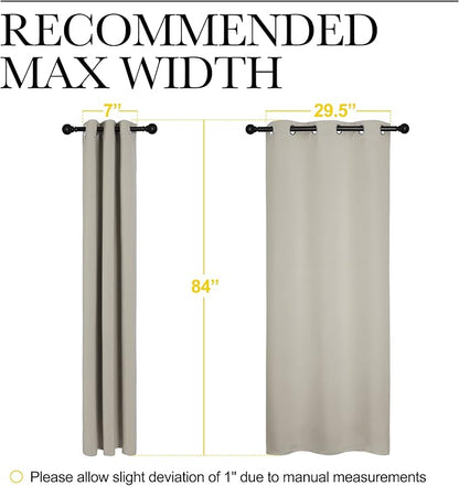 NICETOWN Blackout Curtains for Bedroom, Thermal Insulated Curtains & Drapes with Grommet Top for Living Room, Privacy Window Treatment Draperies (Natural, 34 W by 84 L, Set of 2)