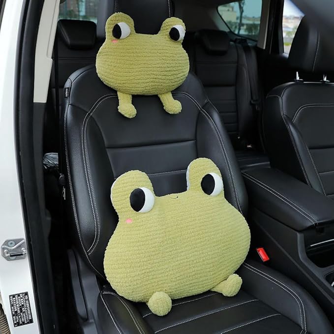 Frog-Shaped Car Headrest Neck Pillow - Drive in Style and Support-Frog Neck Pillow- 1 PCS