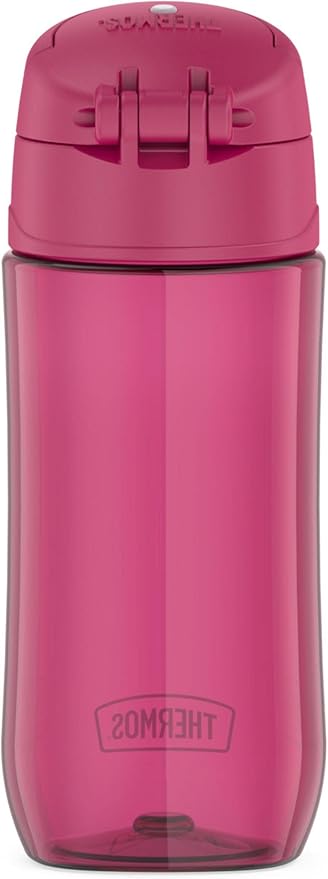 THERMOS FUNTAINER 16 Ounce Plastic Hydration Bottle with Spout, Raspberry