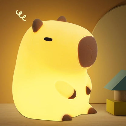 Capybara Gifts for Girl, Capybara Night Light, Capybara Lamp, Dorm Decor Cute Lamp for Nursery, ABS+SIL, Touch Control, Portable and Rechargeable Dimmable, Birthday Gifts for Boys Girls