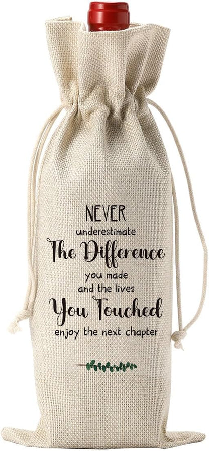 XFW Coworker Leaving Gifts for Women Goodbye Gifts for Coworkers Going Away Gifts for Friends Leaving Farewell Gifts for Coworkers New Beginnings Gifts for Women Next Chapter Wine Bag