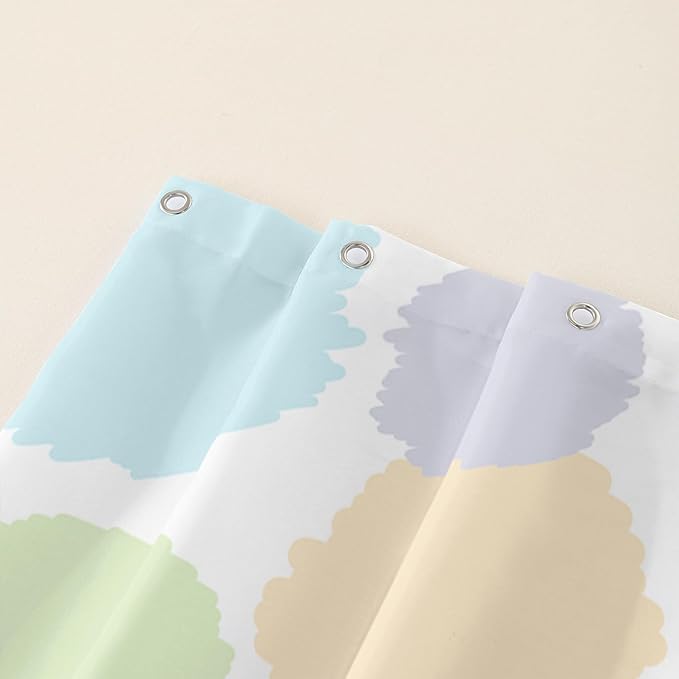 AILONEN Frog Shower Curtain, Cute Frog Bathroom Curtain,Music Frog Green Cartoon Kids Shower Curtain 48" W*72" H Polyester Waterproof Frog Bathroom Curtain with 12 Hooks