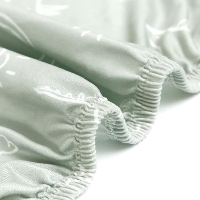 GRSSDER Pack n Play Sheets Fitted 2 Pack, Stretchy Ultra Soft Pack and Play Sheets, Universal Fitted Portable/Mini Crib Mattresses Snug and Safe, Jersey Crib Sheets for Boys, Dinosaurs