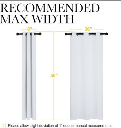 NICETOWN Room Darkening Curtain Panels for Bedroom, Easy-Care Solid Thermal Insulated Grommet Room Darkening Draperies/Drapes (Greyish White, 2 Panels, 42 in x 50 in (W x L))