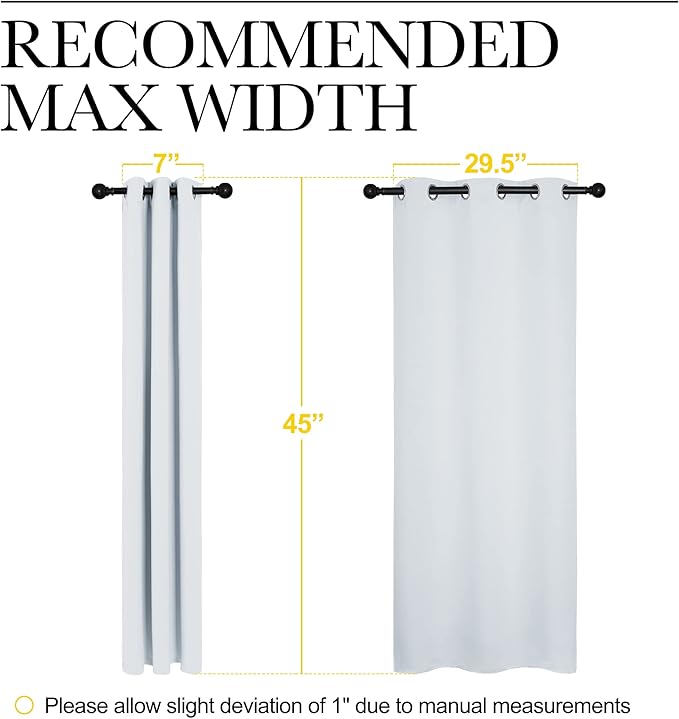 NICETOWN Room Darkening Draperies Curtains Panels, Window Treatment Thermal Insulated Grommet Room Darkening Curtains/Drapes for Bedroom (Greyish White, 2 Panels, 34 by 45)
