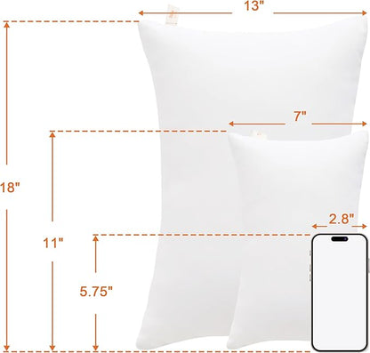 NTBAY Tiny Pillows, Down Alternative 7"x11" Microfiber Mini Pillows for Travel, Pets, Soft Machine Washable Small Pillows for Neck, Wrist, Lumbar and Knee, White