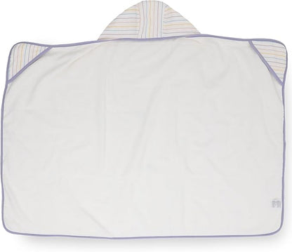 Little Unicorn Cotton Muslin & Terry Hooded Towel, Larger Size 1-6 Years (Unicorn Stripe)