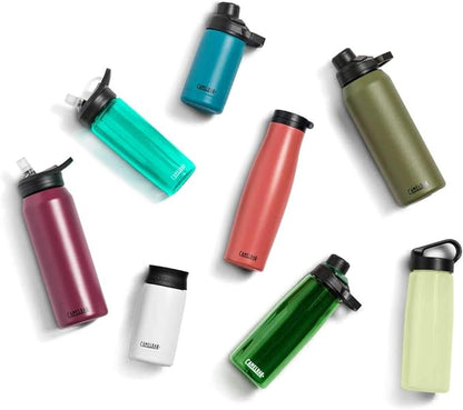 CamelBak eddy+ Water Bottle with Straw 20oz - Insulated Stainless Steel, White