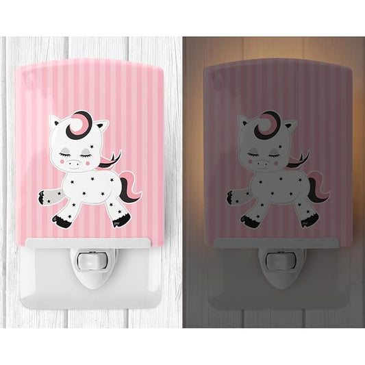 Caroline's Treasures BB8722CNL Horse Doll Ceramic Night Light Compact, UL-Certified, Ideal for Bedroom, Bathroom, Nursery, Hallway, Kitchen, 6x4x3, Multicolor