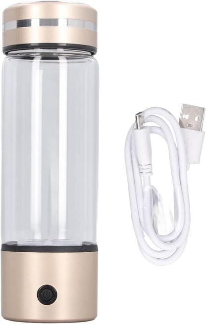 300ml Hydrogen Water Bottle, Hydrogen Water Generator with Ion Water Bottle Improve Water Quality in 3 Minutes, Portable Hydrogen Water Bottle Generator 1200-1400ppb
