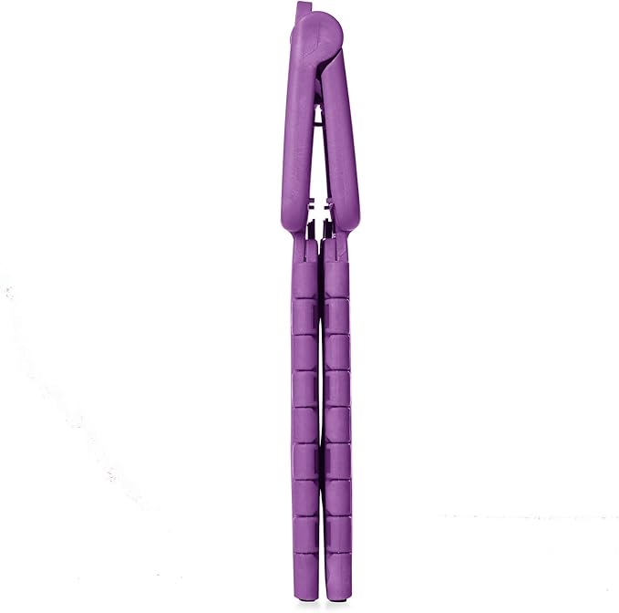 Casafield 9" Folding Step Stool with Handle, Purple - Portable Collapsible Small Plastic Foot Stool for Kids and Adults - Use in The Kitchen, Bathroom and Bedroom