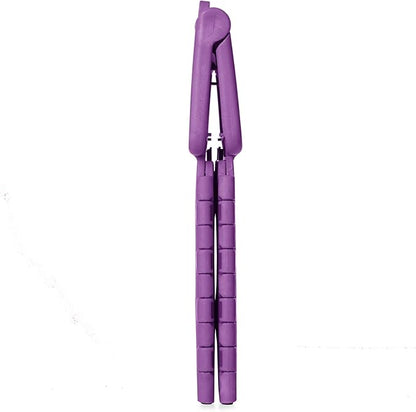 Casafield 9" Folding Step Stool with Handle, Purple - Portable Collapsible Small Plastic Foot Stool for Kids and Adults - Use in The Kitchen, Bathroom and Bedroom