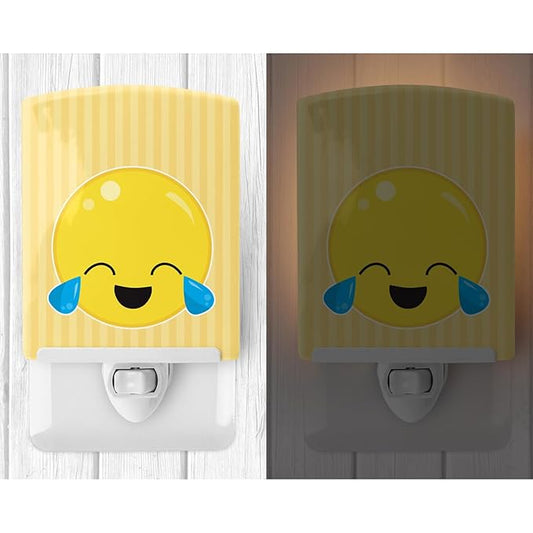 Caroline's Treasures BB8730CNL Crying Face #1 Ceramic Night Light Compact, UL-Certified, Ideal for Bedroom, Bathroom, Nursery, Hallway, Kitchen, 6x4x3, Multicolor
