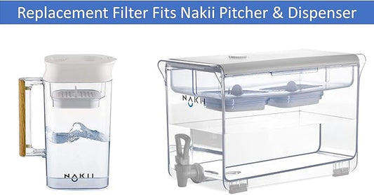 Nakii Water Pitcher Replacement Filter for NFP-100, 3 Count