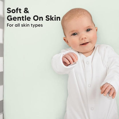2-Pack Crib Sheets for Boys,Girls - Viscose Derived from Bamboo Fitted Crib Sheet, Organic Baby Crib Sheets, Crib Mattress Sheet,Toddler Bed Sheets,Baby Sheets for Crib Fitted Sheets(Aloe)