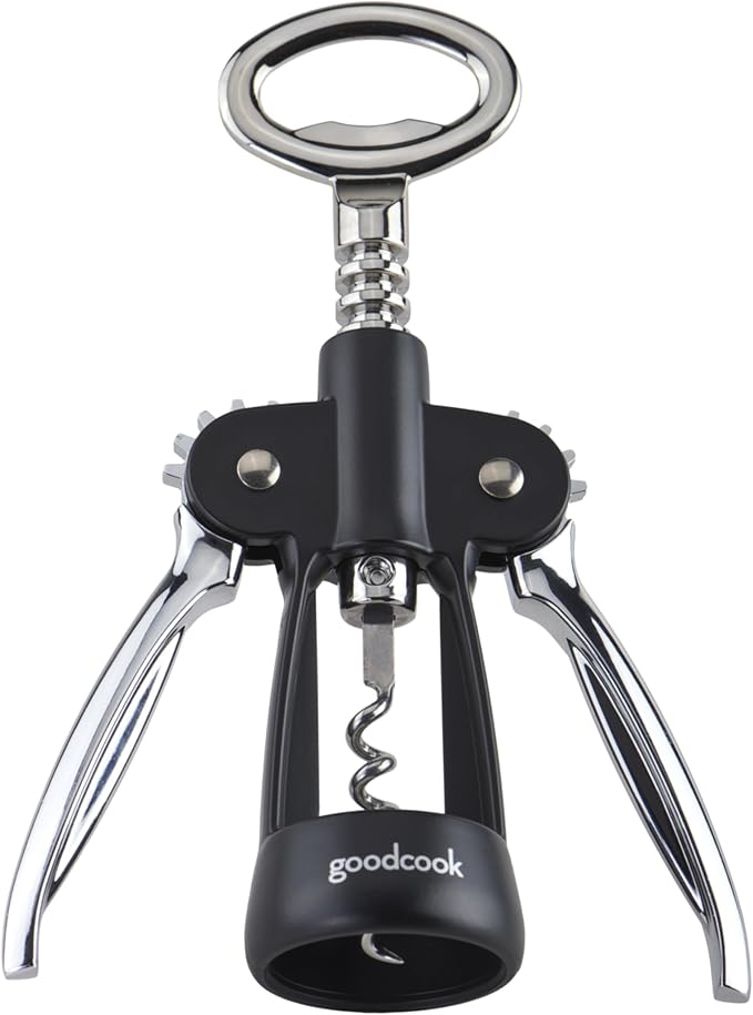GoodCook Gourmet Deluxe Winged Corkscrew, Stainless Steel Worm, Universal Fit For All Cork Sizes