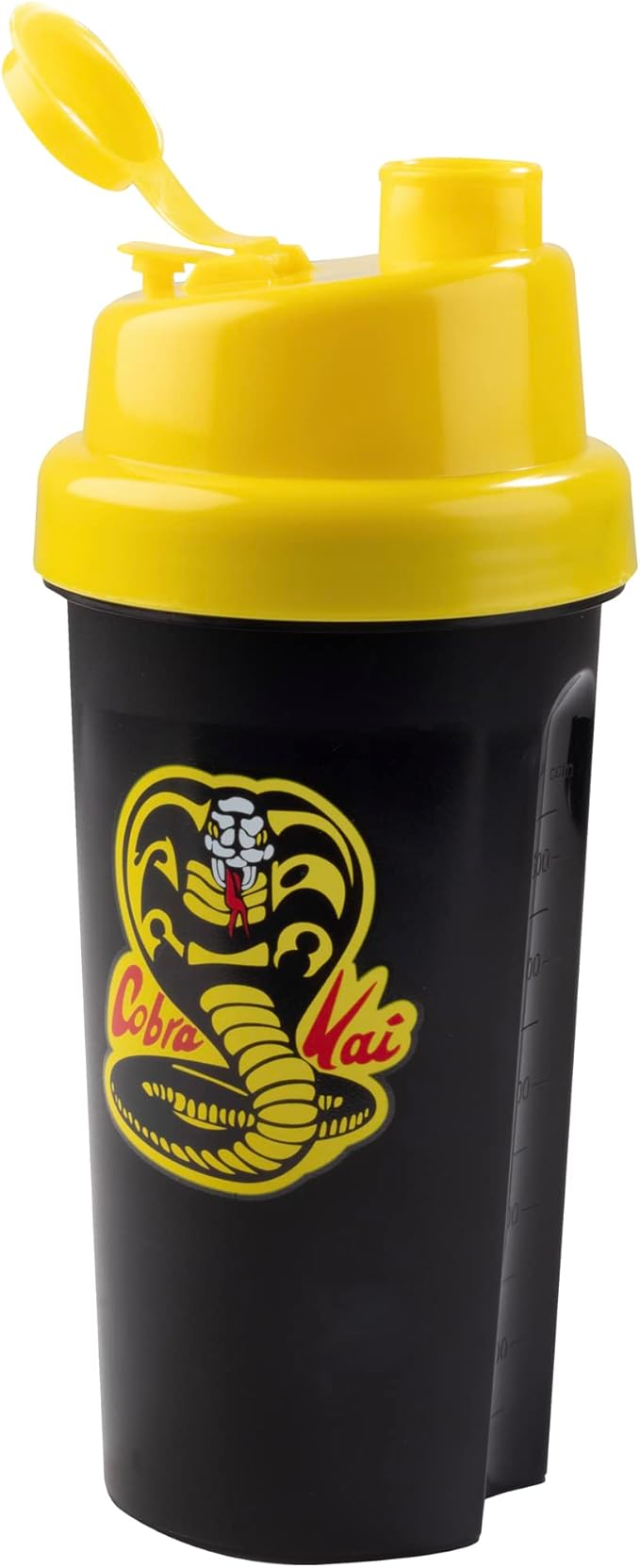 Cobra Kai Shaker Bottle with Blender Mixer Ball, 25oz, 2-Pack - Blend Protein Powder, Sports Drinks, Shakes, Smoothies & More - Officially Licensed - Season 6 Karate Kid Gift for Kids, Teens, Adults