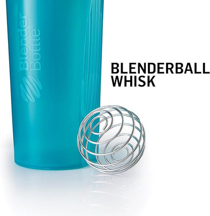 BlenderBottle Classic Shaker Bottle Perfect for Protein Shakes and Pre Workout, Black, 20 Ounce