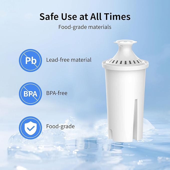 Replacement Filters for All Brita® Pitchers and Dispensers, Fits Brita® Classic OB03, Mavea® 107007, and More, NSF/ANSI 42 Certified, Last Up to 2 Months or 40 Gallons (Pack of 2)